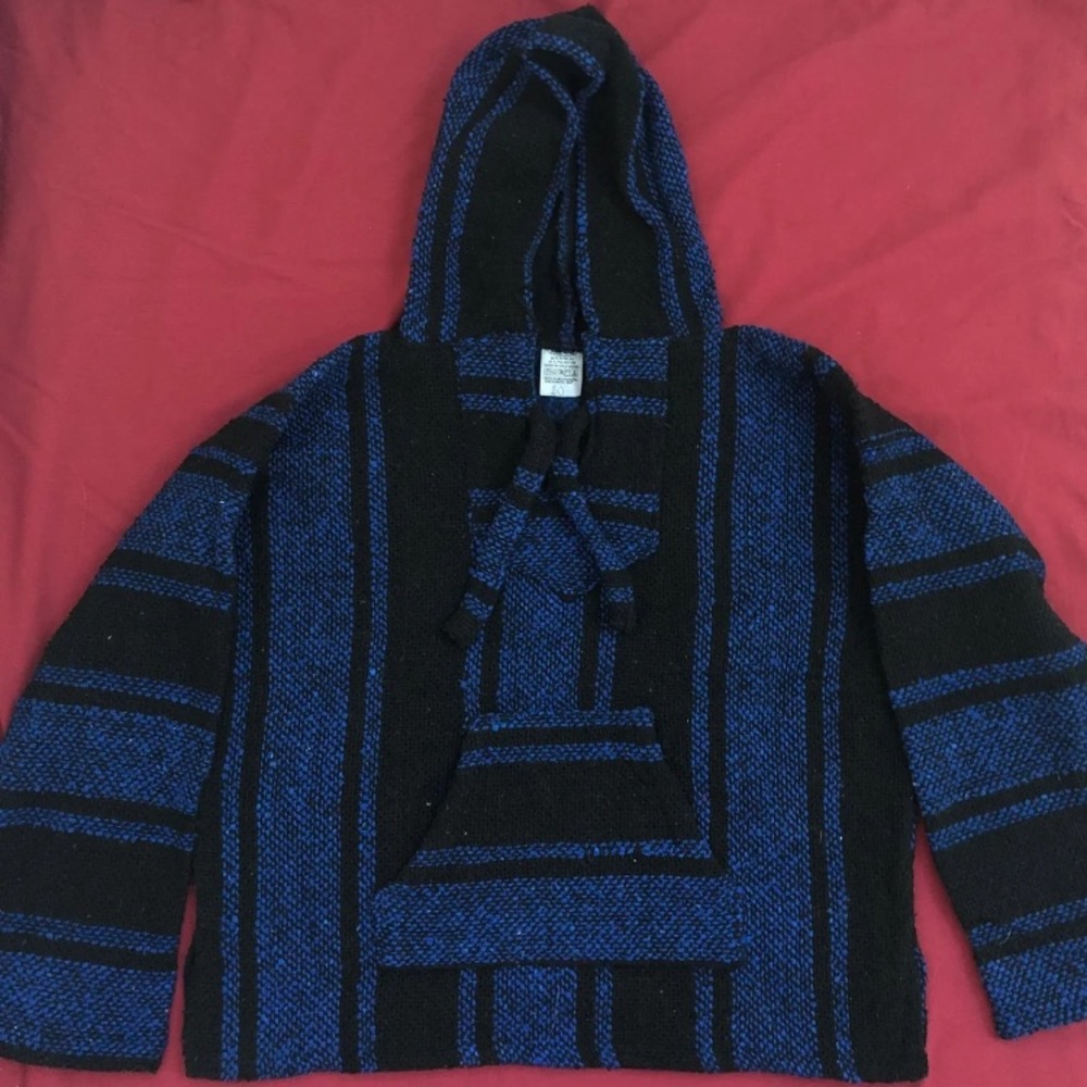 Authentic kids baja poncho/hoodie